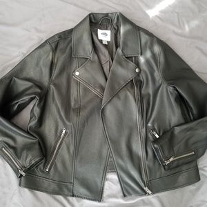 Faux Leather Moto Jacket